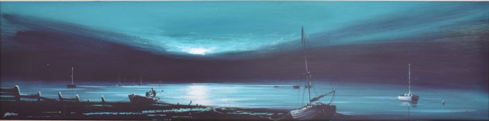 JASON - OIL ON BOARD OF A SEASIDE VIEW