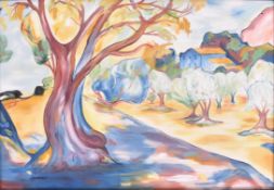 GERALD HUCK (B. 1942) - OIL ON CANVAS LANDSCAPE