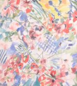 PAULINE HILL (CONTEMPORARY) - UNTITLED FLORAL WATERCOLOUR