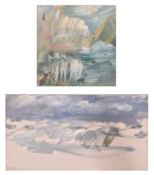 JACQUES HERBERT KUPFERMANN (1926-1987) - TWO ABSTRACT OIL PAINTINGS