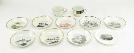 COLLECTION OF REGENCY & VICTORIAN TOPOGRAPHICAL SAUCERS