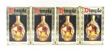 FOUR DIMPLE OLD BLENDED SCOTCH WHISKY PROOF BOTTLES