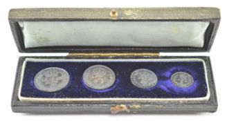 CASED SET OF QUEEN VICTORIA MAUNDY MONEY 1898