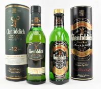 TWO BOXED BOTTLES OF GLENFIDDICH SINGLE MALT WHISKY