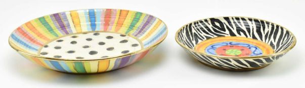 MARY ROSE YOUNG - TWO VINTAGE CERAMIC WALL CHARGERS