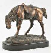 19TH CENTURY SPANISH SCHOOL BRONZE FIGURINE IN FORM OF A HORSE