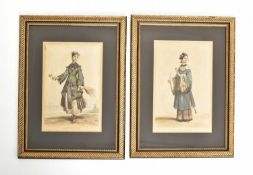 ACHILLE DEVERIA - TWO DAME CHINOISE ENGRAVINGS