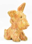 CROWN DEVON POTTERY - LARGE EARLY 20TH CENTURY CERAMIC TERRIER FIGURE