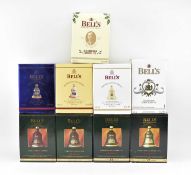 NINE BELL'S BOXED BLENDED SCOTCH WHISKY DECANTERS