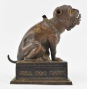 19TH CENTURY BULL DOG BANK MONEY BANK ATTR.TO J. & E. STEVENS
