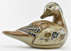 GUADALAJARA POTTERY - VINTAGE MEXICAN STUDIO POTTERY FIGURE OF A DUCK