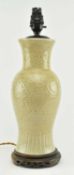 VINTAGE CHINESE CELADON WARE VASE CONVERTED TO LAMP