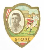 BAINES GOLD MEDAL FOOTBALL CARDS. STOKE SHIELD TRADE CARD
