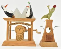 NEIL HARDY - TWO MECHANICAL AUTOMATON ALTIMETER TOYS ORNAMENTS