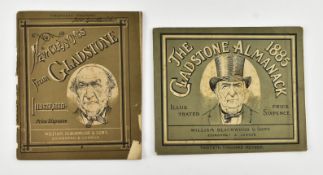 POLITICAL SATIRE. THE 1885 GLADSTONE ALMANACK & ANOTHER SIMILAR