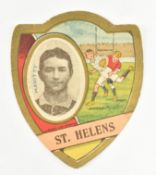 BAINES GOLD MEDAL FOOTBALL CARDS. ST. HELENS SHIELD CARD