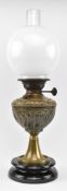 ARIEL - LATE 19TH CENTURY ART NOUVEAU BRASS OIL LAMP