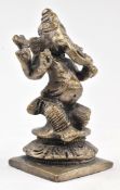 EARLY 20TH CENTURY WHITE METAL RELIGIOUS IDOL FIGURE OF GANESHA
