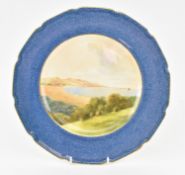 REGINALD JOHNSON FOR ROYAL DOULTON - HAND PAINTED TOPOGRAPHICAL PLATE