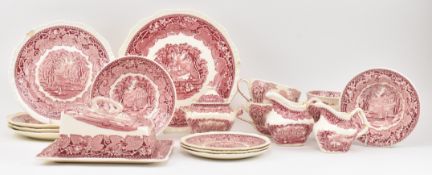 COLLECTION OF 19TH & 20TH CENTURY MASON'S VISTA IRONSTONE WARE ITEMS