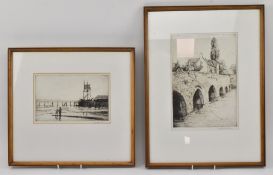 E. SCOTT MALDEN - A PAIR OF SIGNED DRYPOINT ETCHINGS