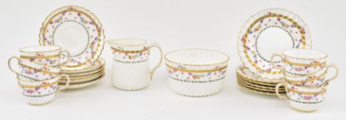 MINTON MANUFACTURED FOR PHILLIPS - 19TH CENTURY PART TEA SERVICE