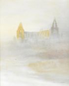 BERNARD WHEADON - TINTERN ABBEY - 20TH CENTURY WATERCOLOUR