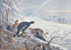 AFTER ARCHIBALD THORBURN - SIGNED COLOURED LITHOGRAPH OF PHEASANTS