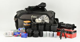 CAMERA LENSES & ACCESSORIES. COLLECTION OF VINTAGE CAMERA LENSES