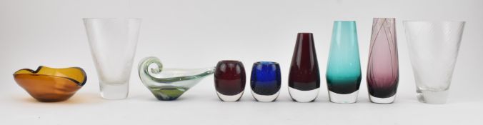 VINTAGE GLASS - COLLECTION OF 20TH CENTURY GLASSWARE INCL. WHITEFRIARS