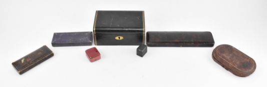 MIXED SELECTION OF JEWELLERY BOXES DATING FROM THE 19TH CENTURY