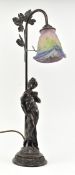 AFTER L & F MOREAU - ART NOUVEAU STYLE DESK TABLE LAMP