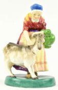 ROYAL WORCESTER - THE OLD GOAT WOMAN - 20TH CENTURY PORCELAIN FIGURINE