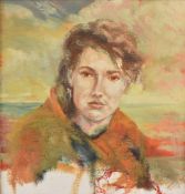 20TH CENTURY PASTEL ON CANVAS PORTRAIT PAINTING OF A LADY