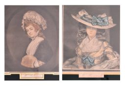 AFTER R. SMITH - TWO 19TH CENTURY COLOURED ENGRAVINGS IN HOGARTH FRAMES