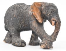 20TH CENTURY HAND CARVED SOAPSTONE ELEPHANT FIGURINE