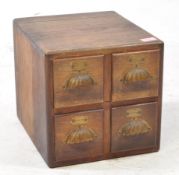 VINTAGE 1920S OAK ART DECO TABLETOP FILING CABINET