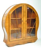 1930S ART DECO WALNUT DISPLAY CABINET