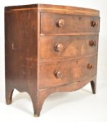 VICTORIAN 19TH CENTURY MAHOGANY BOW FRONT CHEST OF DRAWERS