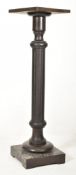 VICTORIAN 19TH CENTURY CARVED EBONISED MAHOGANY PLANT STAND