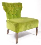 CONTEMPORARY TUFTED ART DECO MANNER ARMCHAIR