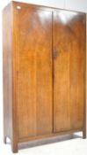 CIRCA 1930S ART DECO OAK VENEER BACHELORS WARDROBE