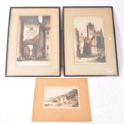 THREE 20TH CENTURY EDWARD SHARLAND ETCHINGS