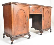 19TH CENTURY VICTORIAN MAHOGANY & LEATHER WRITING TABLE DESK