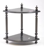 19TH CENTURY VICTORIAN CORNER PLANT STAND / SHELF