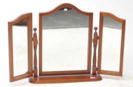 VINTAGE 20TH CENTURY TRIPTYCH DRESSING TABLE TOP MIRROR