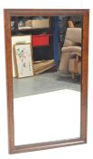 VINTAGE 20TH CENTURY BURR WALNUT WALL HANGING MIRROR