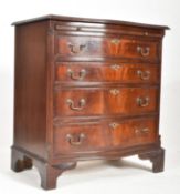 QUEEN ANNE REVIVAL BACHELORS MAHOGANY CHEST OF DRAWERS