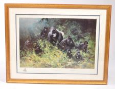 DAVID SHEPHERD - THE MOUNTAIN GORILLAS OF RWANDA PRINT