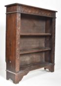 19TH CENTURY VICTORIAN OAK OPEN WINDOW BOOKCASE SHELVES